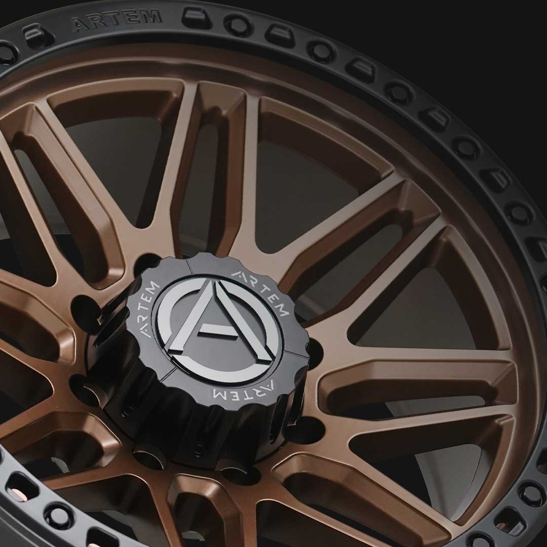 close up shot of bronze ab1 grimlock artem off road wheel