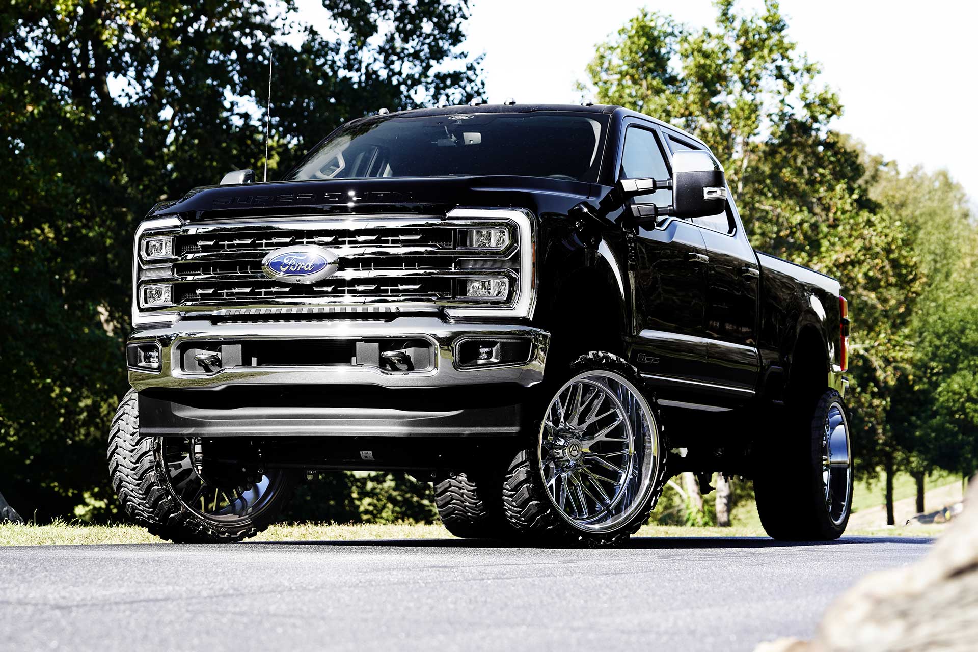 black ford f250 with chrome artem off road a206 novus wheels